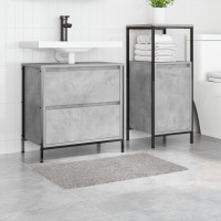 Produktbild för Halkfri Badmatta Grå 50 x 80 cm PP