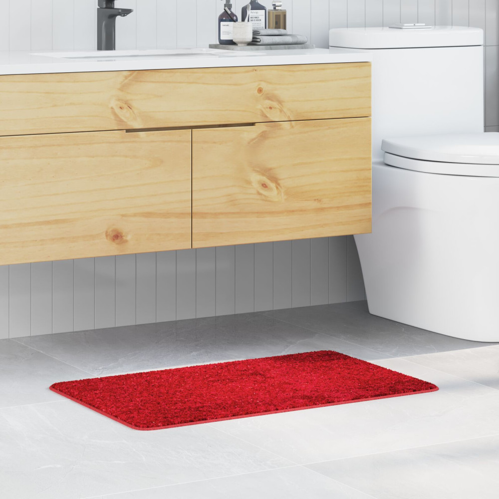 Produktbild för Halkfri Badmatta Röd 50 x 80 cm PP