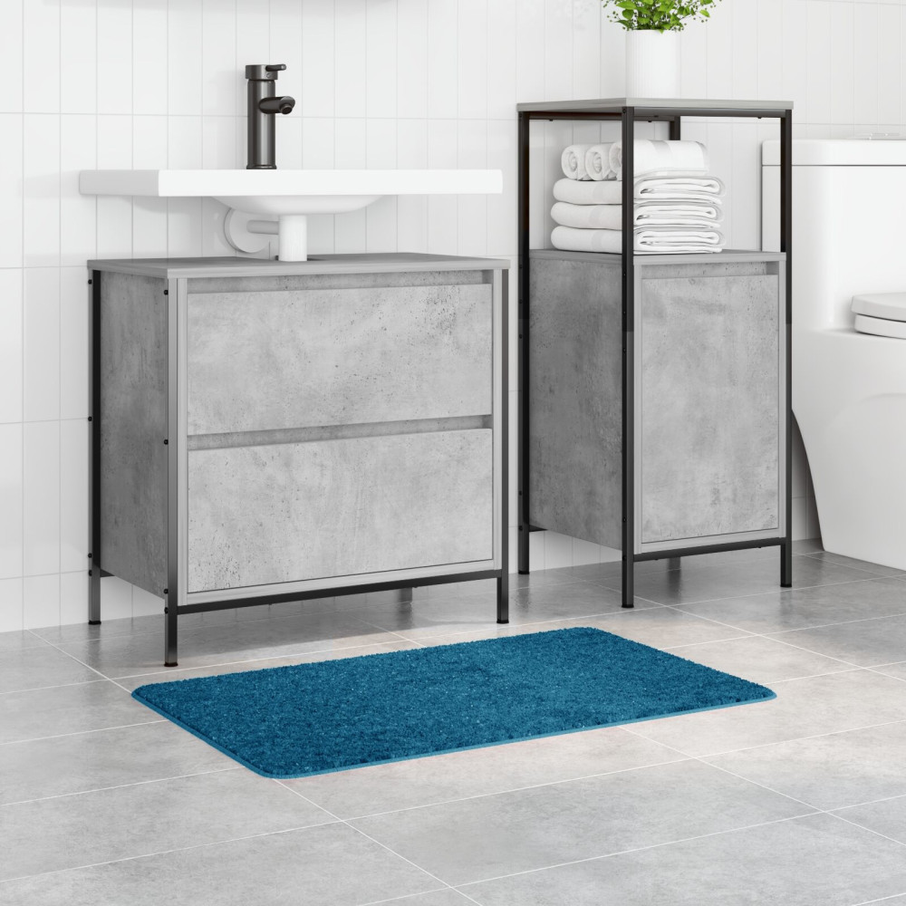 Produktbild för Halkfri Badmatta Blå 50 x 80 cm PP