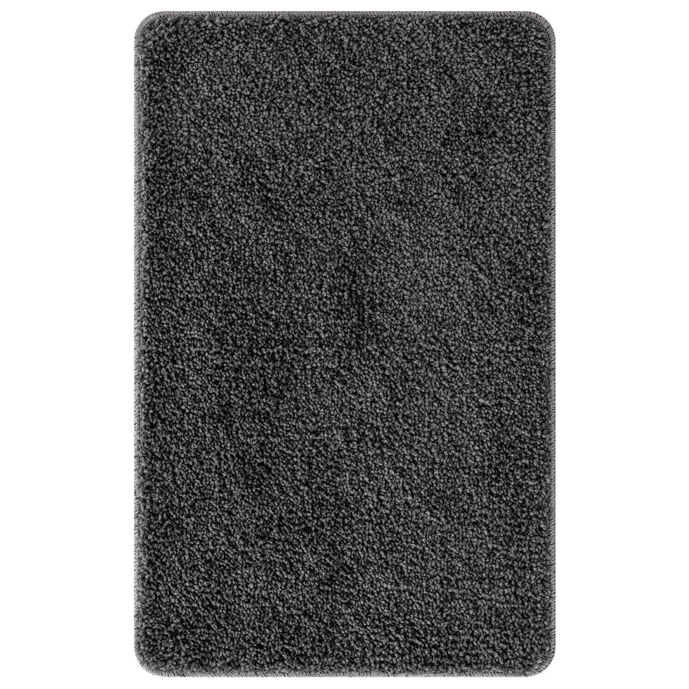 Produktbild för Halkfri Badmatta Mörkgrå 60 x 90 cm PP