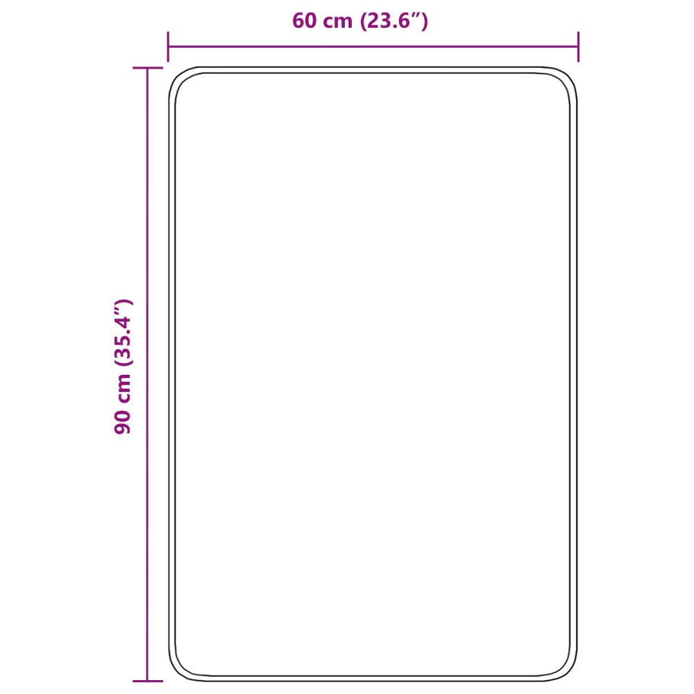 Produktbild för Halkfri Badmatta Mörkgrå 60 x 90 cm PP