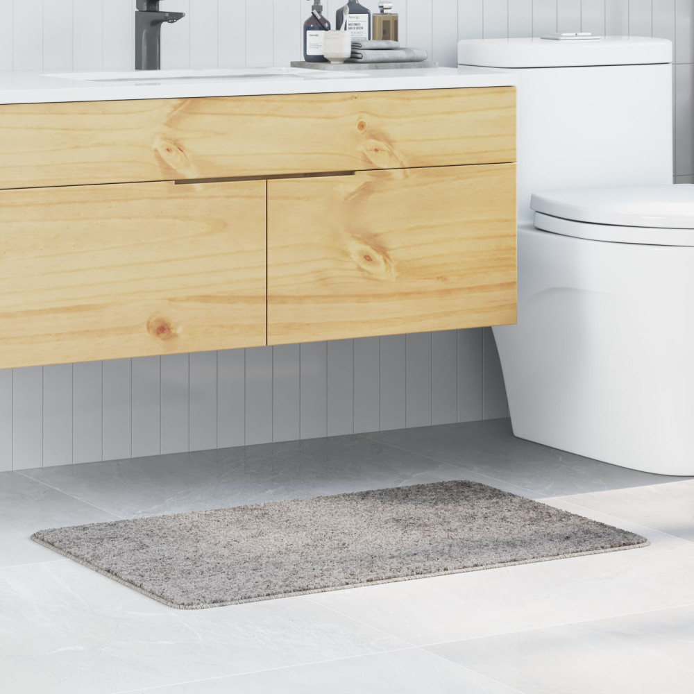 Produktbild för Halkfri Badmatta Grå 60 x 90 cm PP