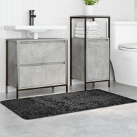 Produktbild för Halkfri Badmatta Mörkgrå 70 x 120 cm PP