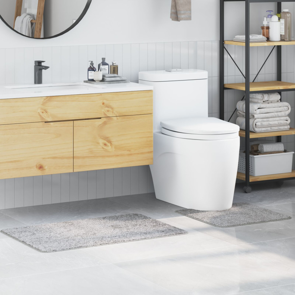 Produktbild för Antisklid badmatta set 2 pcs Grå PP