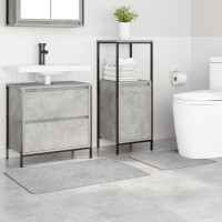 Produktbild för Antisklid badmatta set 2 pcs Grå PP
