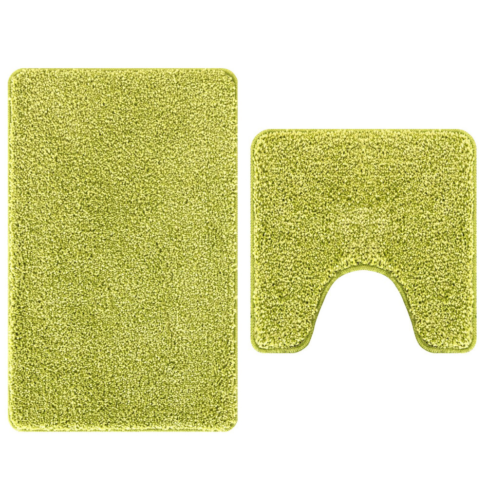 Produktbild för Antisklid badmatta set 2 pcs Grön PP