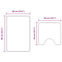 Produktbild för Antisklid badmatta set 2 pcs Grön PP