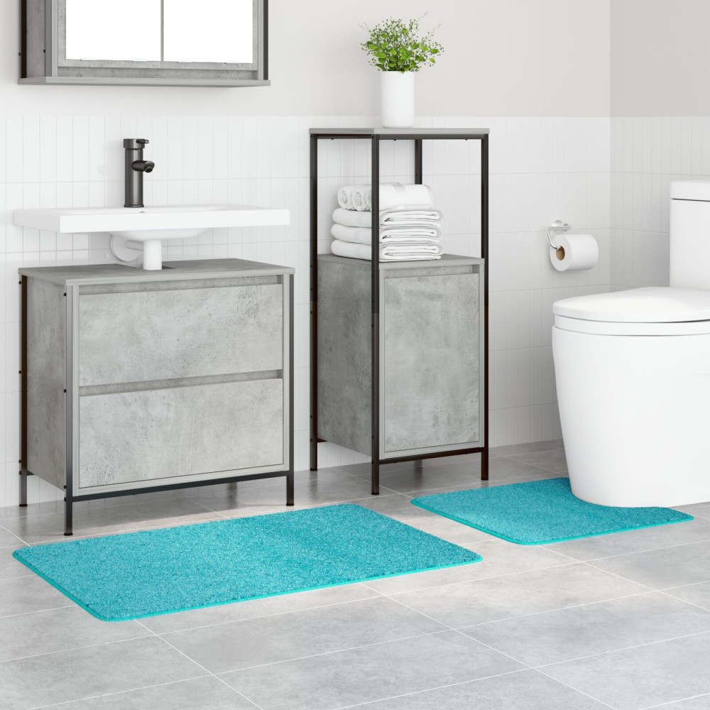 Produktbild för Antisklid badmatta set 2 pcs Turkos PP