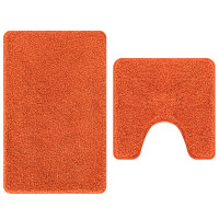Produktbild för Antisklid badmatta set 2 pcs Orange PP