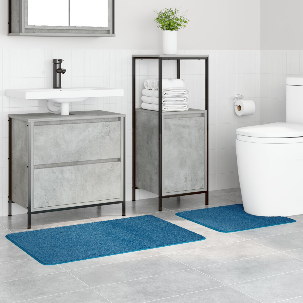 Produktbild för Antisklid badmatta set 2 pcs Blå PP