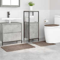 Produktbild för Antisklid badmatta set 3 st Brun 50 x 80 cm PP