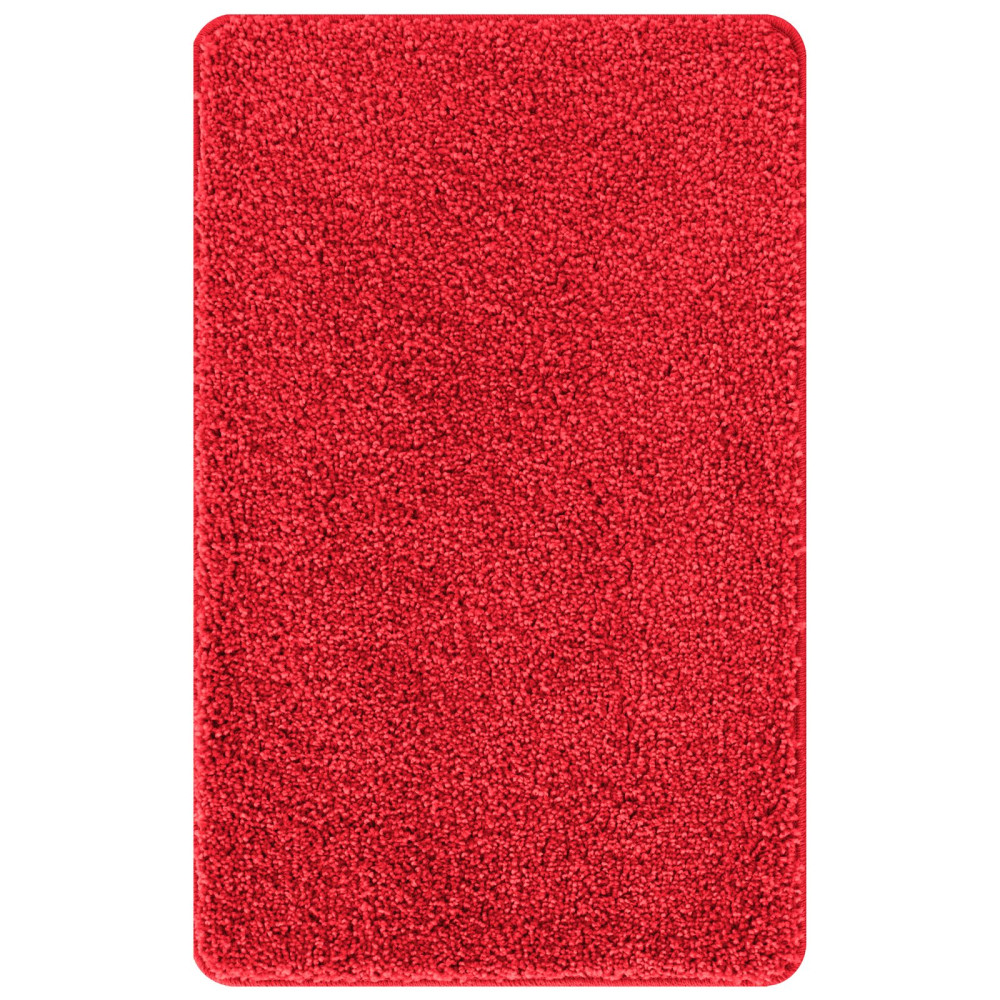 Produktbild för Antisklid badmatta set 3 st Röd 50 x 80 cm PP