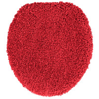 Produktbild för Antisklid badmatta set 3 st Röd 50 x 80 cm PP
