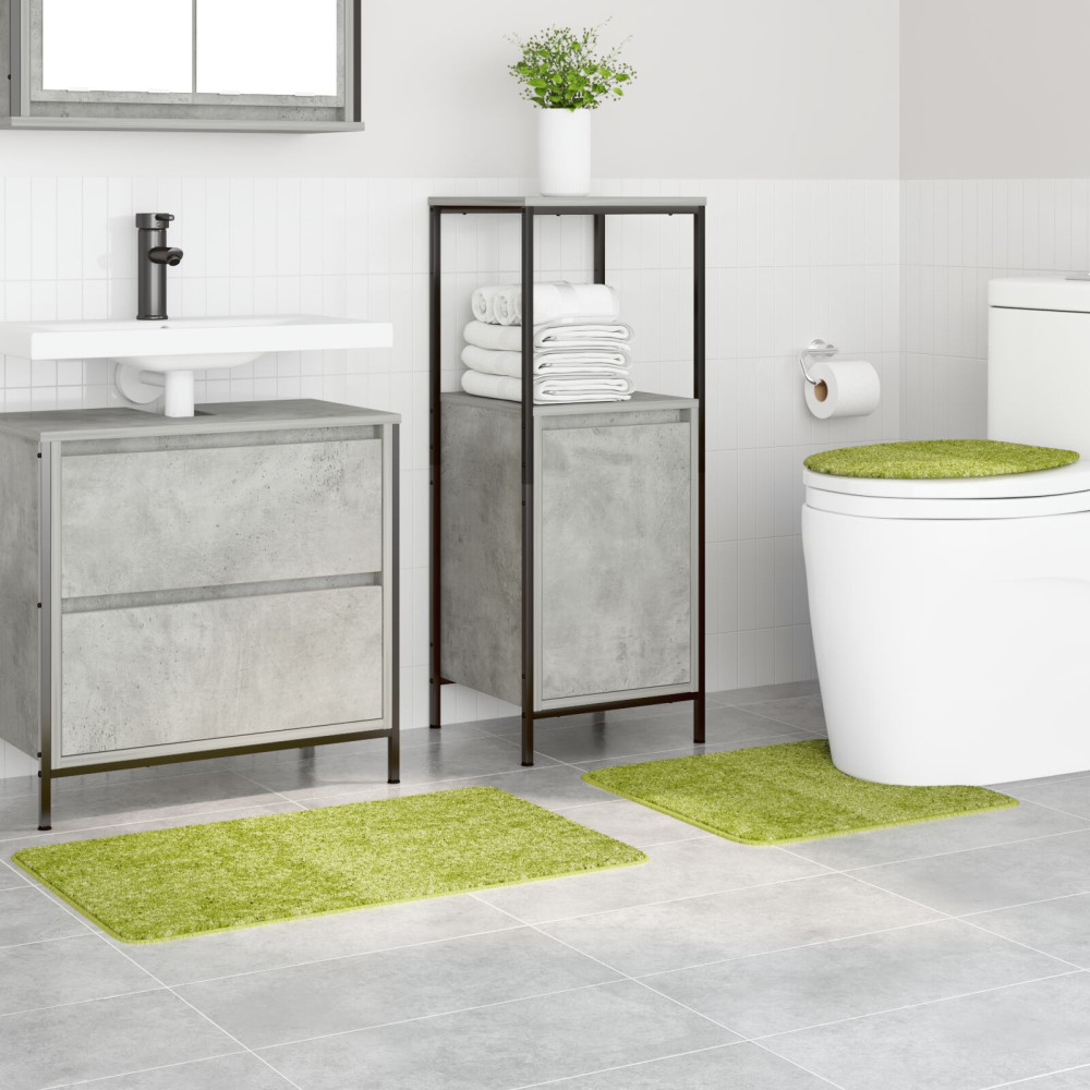 Produktbild för Antisklid badmatta set 3 pcs Grön PP