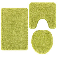 Produktbild för Antisklid badmatta set 3 pcs Grön PP