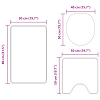 Produktbild för Antisklid badmatta set 3 pcs Grön PP