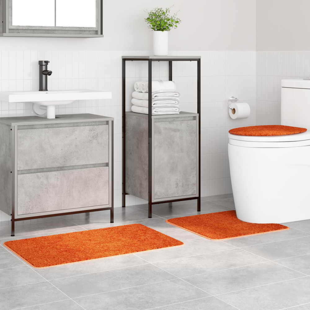 Produktbild för Antisklid badmatta set 3 pcs Orange PP