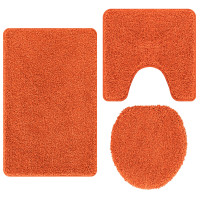 Produktbild för Antisklid badmatta set 3 pcs Orange PP