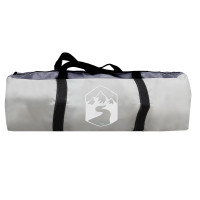 Produktbild för Pooltält med tak Grå 366 x 305 x 231 cm Polyester och Fiberglas