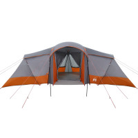 Produktbild för Familjetält med tak Grå och orange 721 x 335 x 212 cm