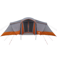 Produktbild för Familjetält med tak Grå och orange 721 x 335 x 212 cm