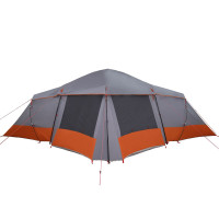 Produktbild för Familjetält med tak Grå och orange 721 x 335 x 212 cm