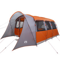Produktbild för Familjetält med tak Grå och orange 576 x 325 x 213 cm