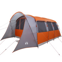 Produktbild för Familjetält med tak Grå och orange 576 x 325 x 213 cm