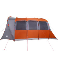 Produktbild för Familjetält med tak Grå och orange 576 x 325 x 213 cm