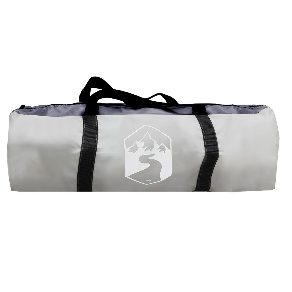 Produktbild för Myggnätstält Grå 380 x 380 x 225 cm Polyester och Fiberglas