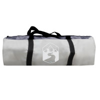 Produktbild för Myggnätstält Grå 380 x 380 x 225 cm Polyester och Fiberglas