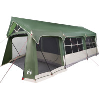 Produktbild för Familjetält med tak Grön och Vit 620 x 322 x 240 cm Polyester