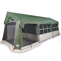 Produktbild för Familjetält med tak Grön och Vit 620 x 322 x 240 cm Polyester
