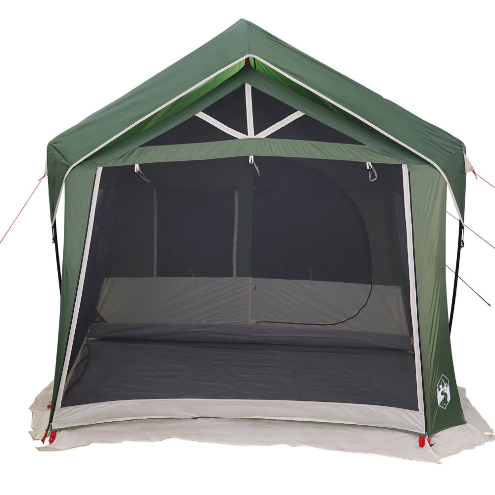 Produktbild för Familjetält med tak Grön och Vit 620 x 322 x 240 cm Polyester