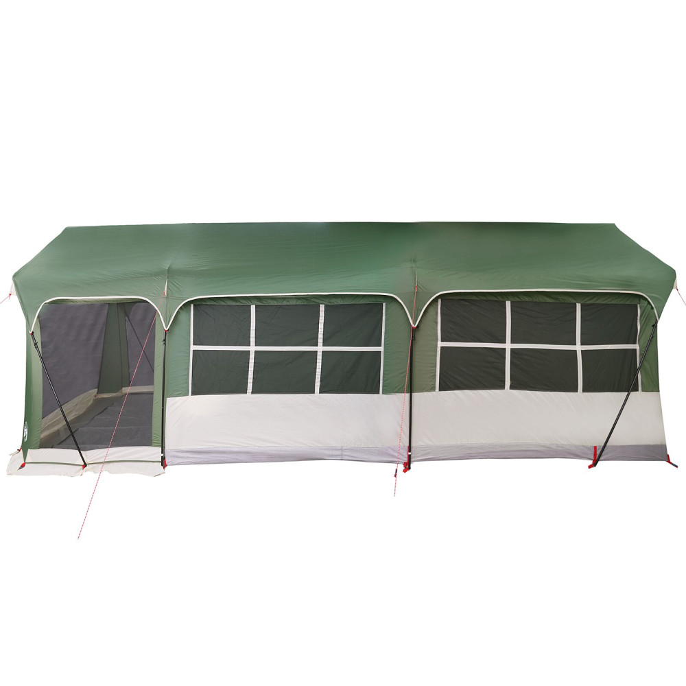 Produktbild för Familjetält med tak Grön och Vit 620 x 322 x 240 cm Polyester