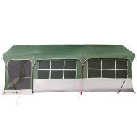 Produktbild för Familjetält med tak Grön och Vit 620 x 322 x 240 cm Polyester
