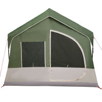 Produktbild för Familjetält med tak Grön och Vit 620 x 322 x 240 cm Polyester