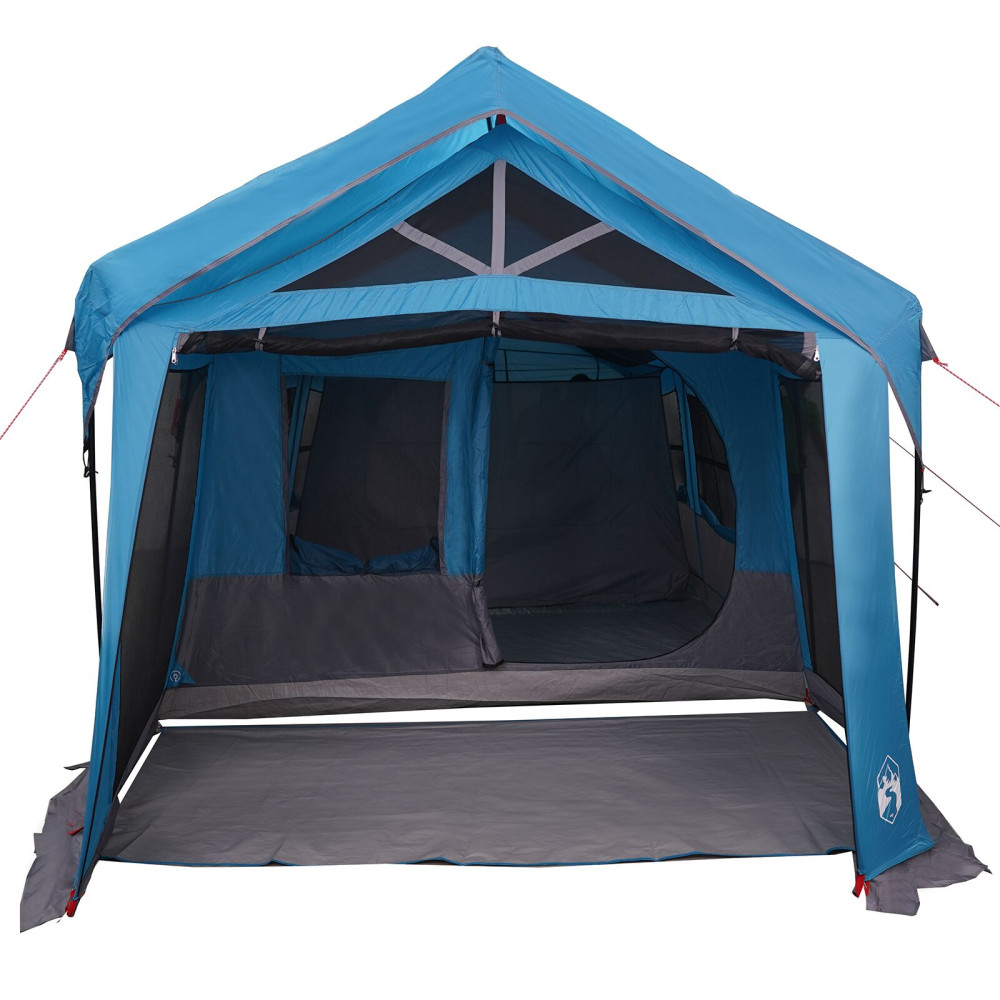 Produktbild för Familjetält med tak Blå och grå 620 x 322 x 240 cm Polyester