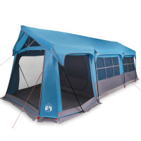 Produktbild för Familjetält med tak Blå och grå 620 x 322 x 240 cm Polyester