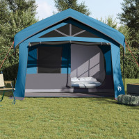 Produktbild för Familjetält med tak Blå och grå 620 x 322 x 240 cm Polyester