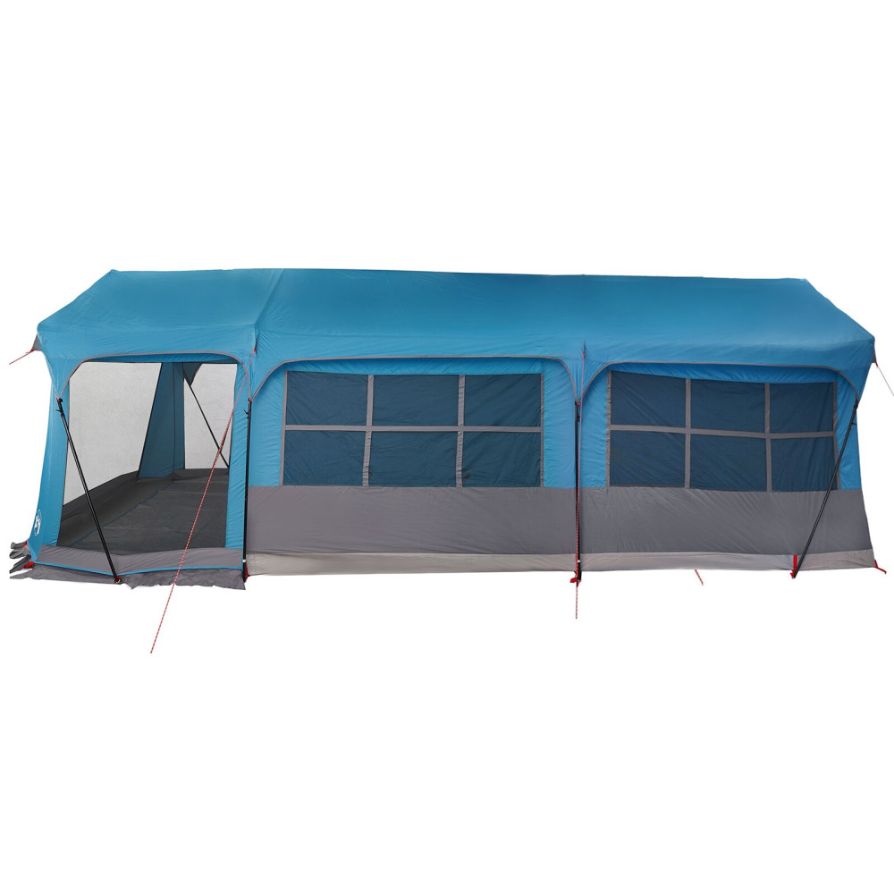 Produktbild för Familjetält med tak Blå och grå 620 x 322 x 240 cm Polyester