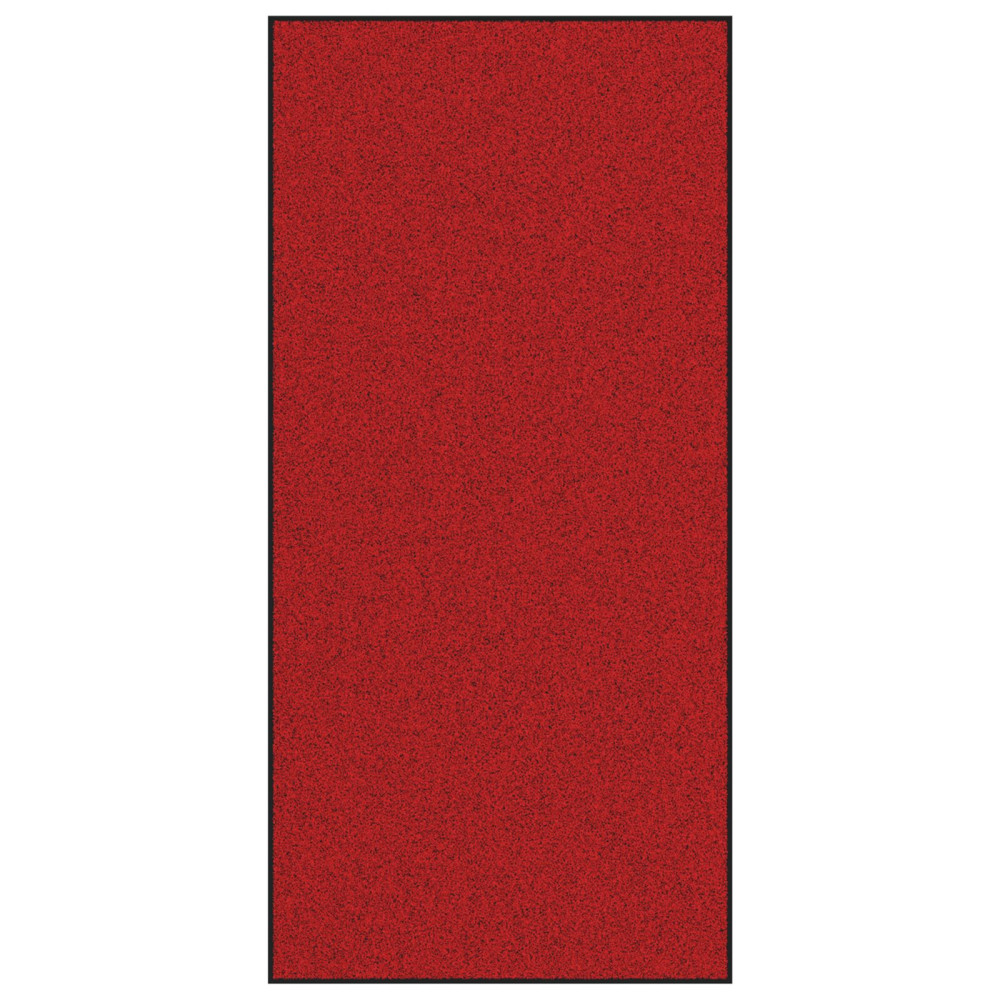 Produktbild för Dörrmatta Röd och Svart 120 x 250 cm 100% Polyamid