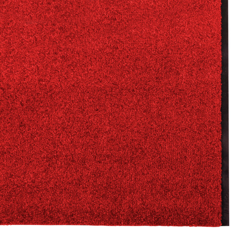 Produktbild för Dörrmatta Övrigt Röd och Svart 120 x 400 cm Polyamid och PVC