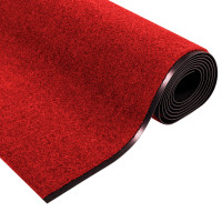 Produktbild för Dörrmatta Övrigt Röd och Svart 120 x 400 cm Polyamid och PVC