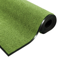 Produktbild för Dörrmatta Övrigt Grön och svart 120 x 250 cm Polyamid och PVC