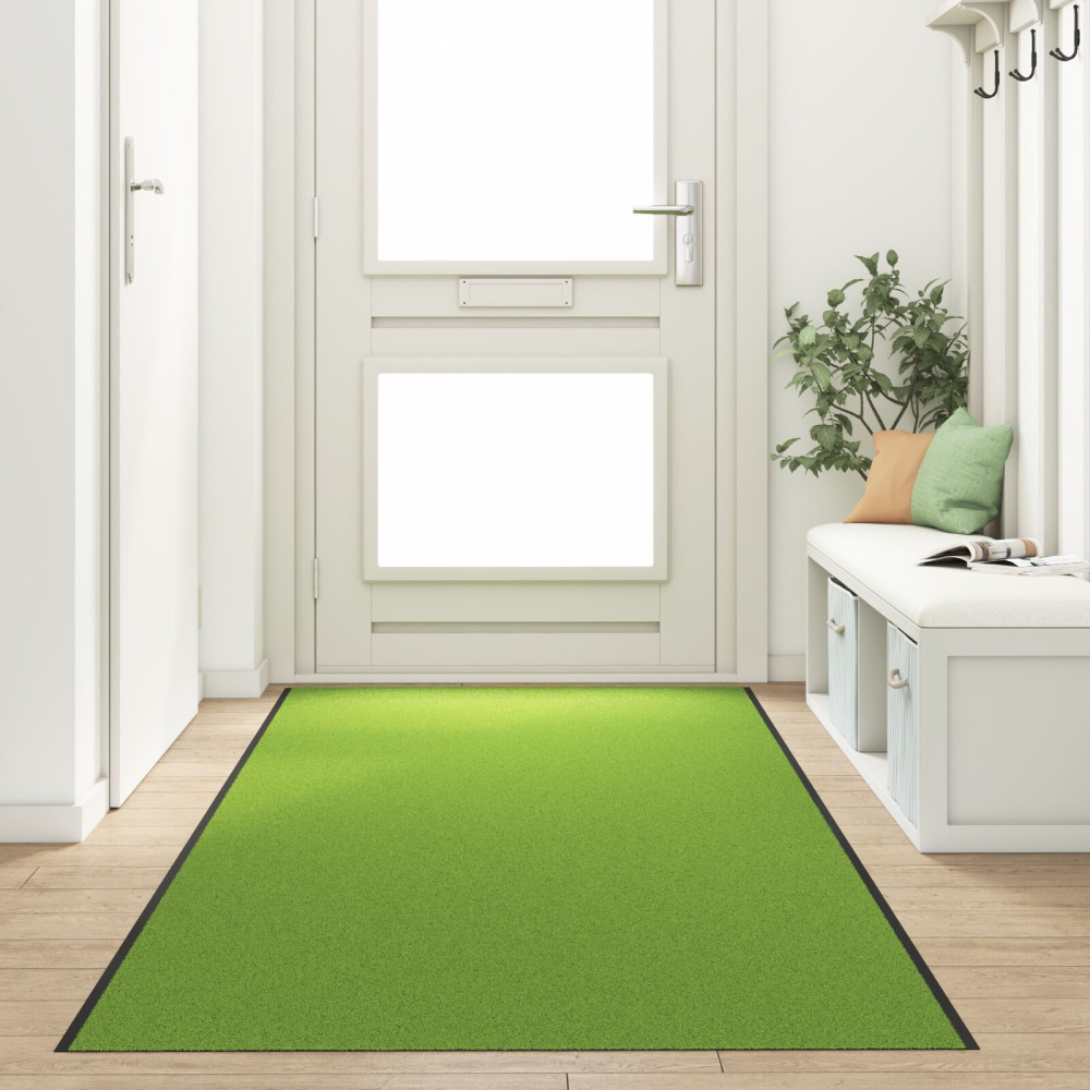 Produktbild för Dörrmatta Grön och svart 120 x 400 cm 100% Polyamid