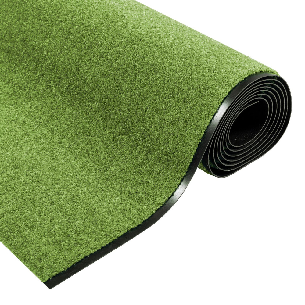 Produktbild för Dörrmatta Grön och svart 120 x 400 cm 100% Polyamid