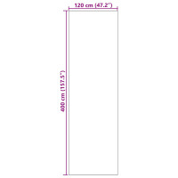 Produktbild för Dörrmatta Grön och svart 120 x 400 cm 100% Polyamid