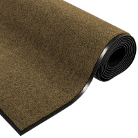 Produktbild för Dörrmatta Övrigt Brun och svart 120 x 300 cm Polyamid och PVC