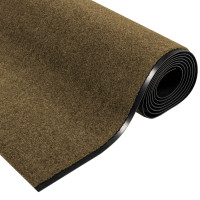 Produktbild för Dörrmatta Brun och svart 120 x 400 cm 100% Polyamid